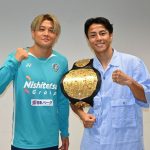 〝キックの名手〟が共演　J1アビスパ福岡の名古新太郎　20日福岡でタイトルマッチのK―1王者、石井一成とエール交換